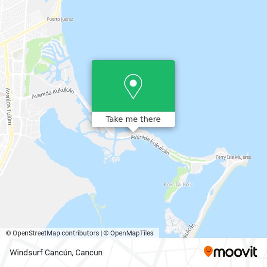 Mapa de Windsurf Cancún