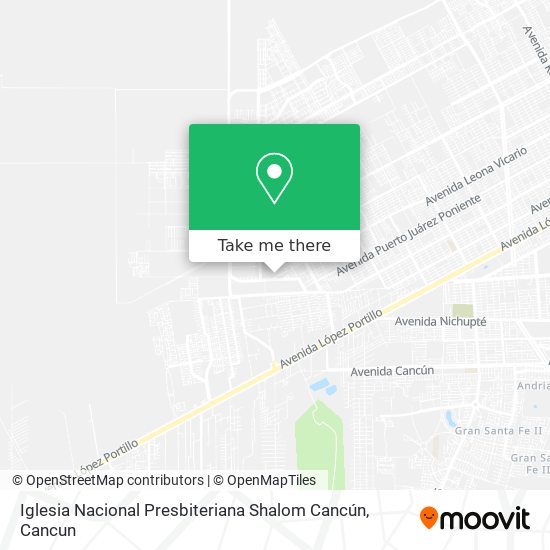 Mapa de Iglesia Nacional Presbiteriana Shalom Cancún