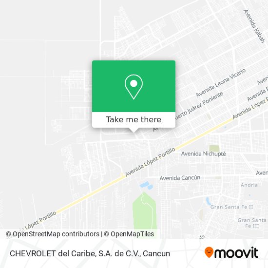 CHEVROLET del Caribe, S.A. de C.V. map