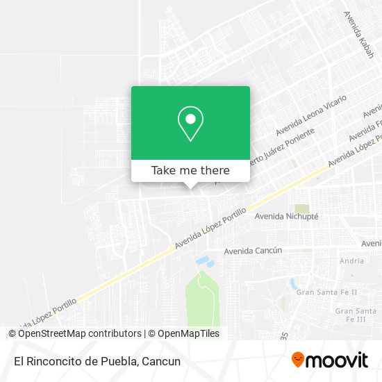 El Rinconcito de Puebla map