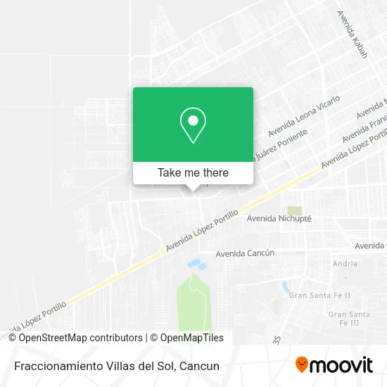 Fraccionamiento Villas del Sol map