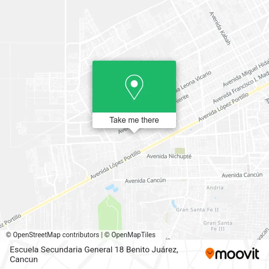 Escuela Secundaria General 18 Benito Juárez map