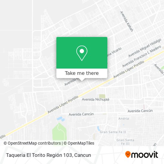 Mapa de Taqueria El Torito Región 103