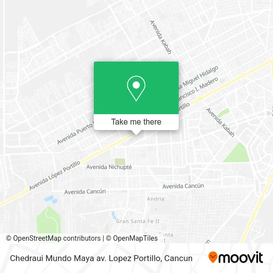 Chedraui Mundo Maya av. Lopez Portillo map
