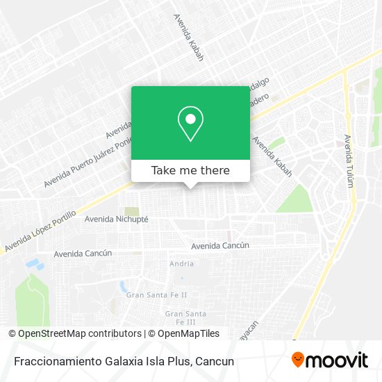 Fraccionamiento Galaxia Isla Plus map