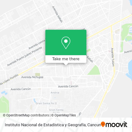 Instituto Nacional de Estadística y Geografía map
