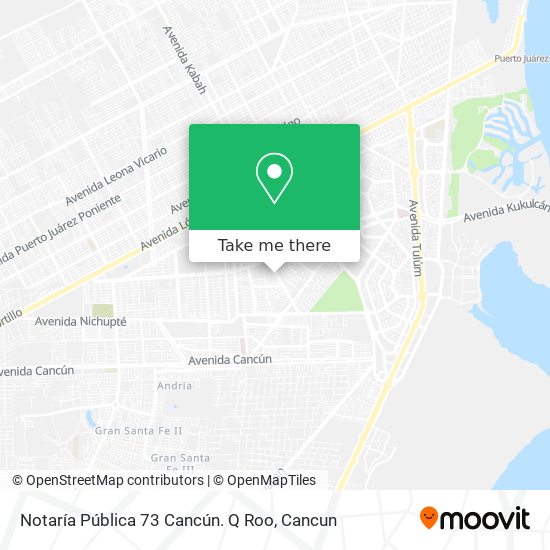 Mapa de Notaría Pública 73 Cancún. Q Roo