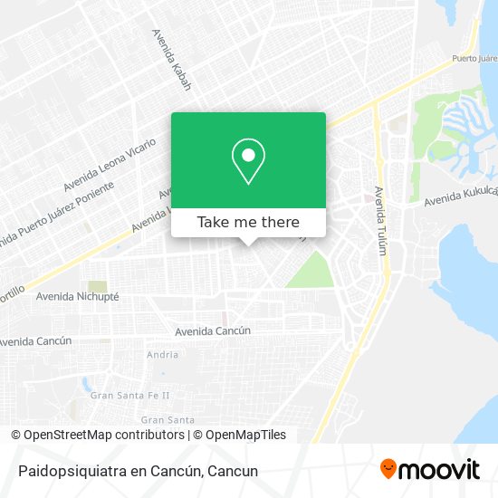 Mapa de Paidopsiquiatra en Cancún