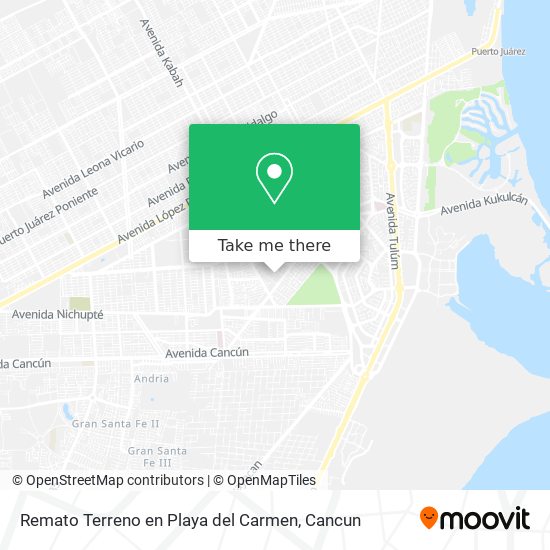 Remato Terreno en Playa del Carmen map