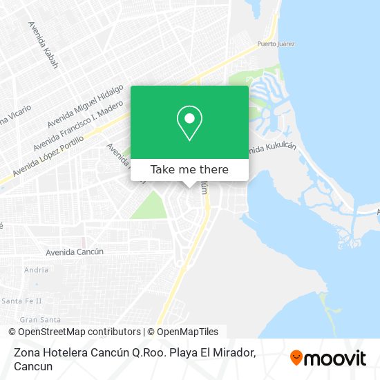 Zona Hotelera Cancún Q.Roo. Playa El Mirador map