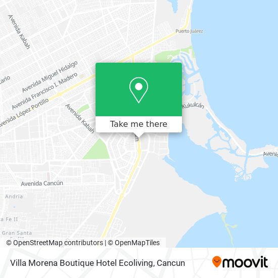 How to get to Villa Morena Boutique Hotel Ecoliving in Benito Juárez by Bus?