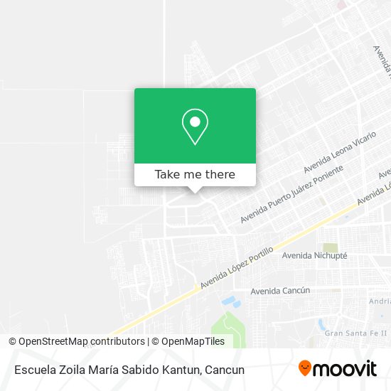 Escuela Zoila María Sabido Kantun map