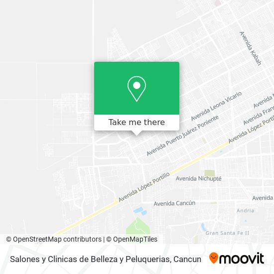 Salones y Clinicas de Belleza y Peluquerias map