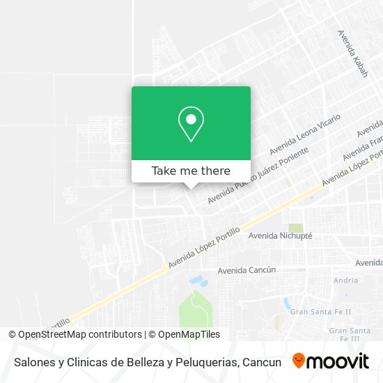Salones y Clinicas de Belleza y Peluquerias map