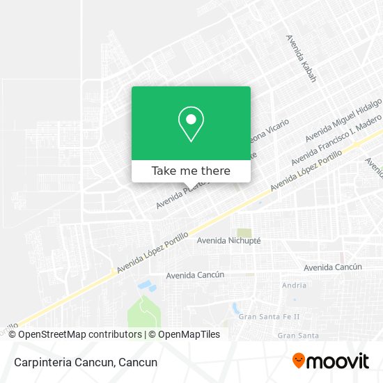 Carpinteria Cancun map