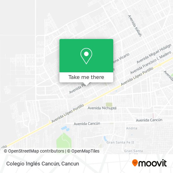 Mapa de Colegio Inglés Cancún