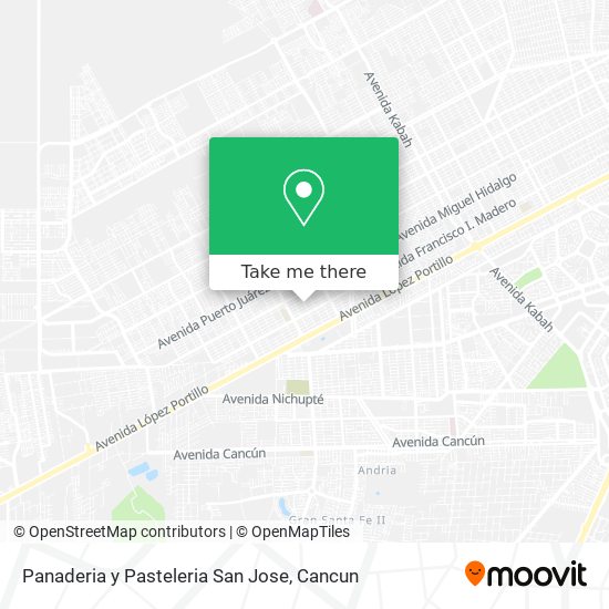 Mapa de Panaderia y Pasteleria San Jose