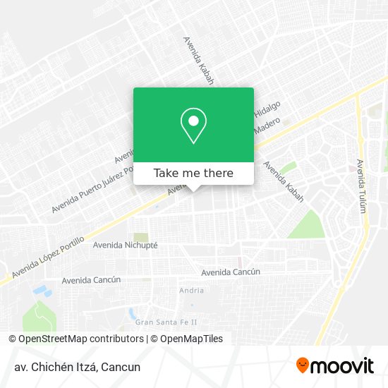 av. Chichén Itzá map