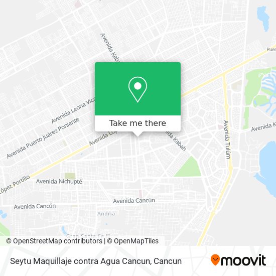 Mapa de Seytu Maquillaje contra Agua Cancun