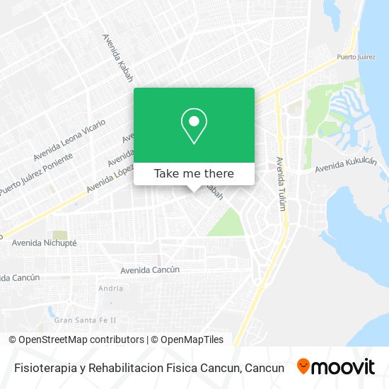 Fisioterapia y Rehabilitacion Fisica Cancun map