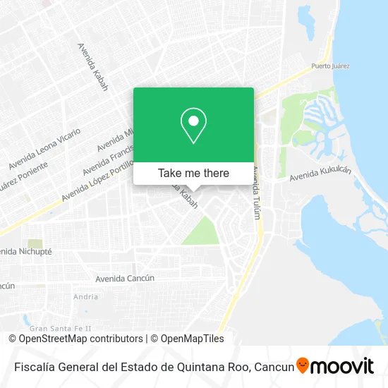 Fiscalía General del Estado de Quintana Roo map