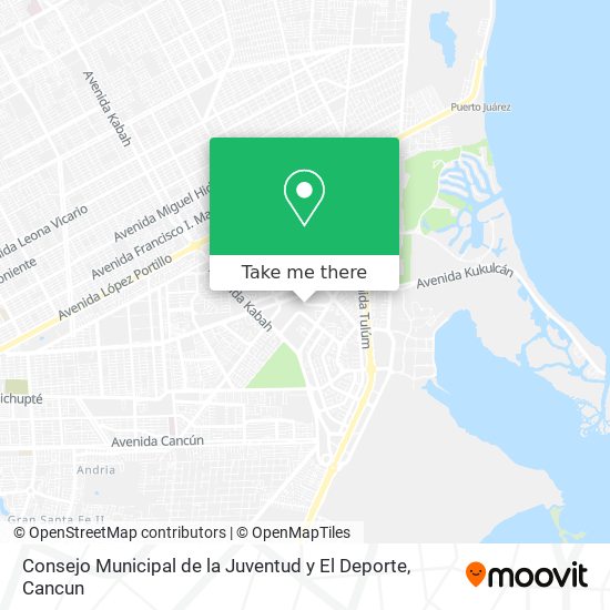 Mapa de Consejo Municipal de la Juventud y El Deporte
