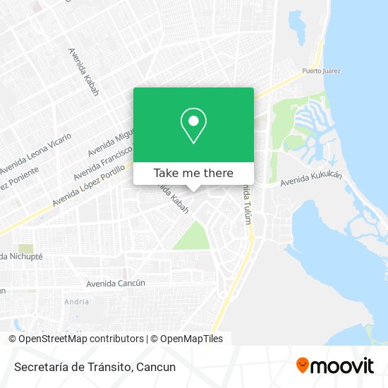 Mapa de Secretaría de Tránsito