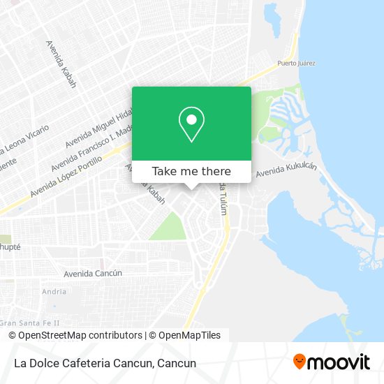 Mapa de La Dolce Cafeteria Cancun