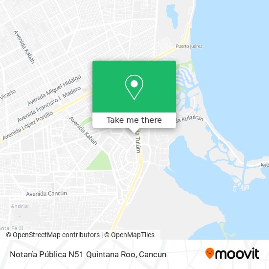 Mapa de Notaría Pública N51 Quintana Roo