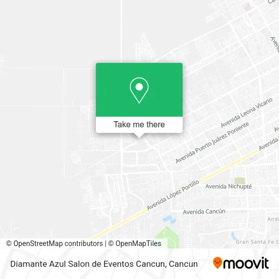 Diamante Azul Salon de Eventos Cancun map