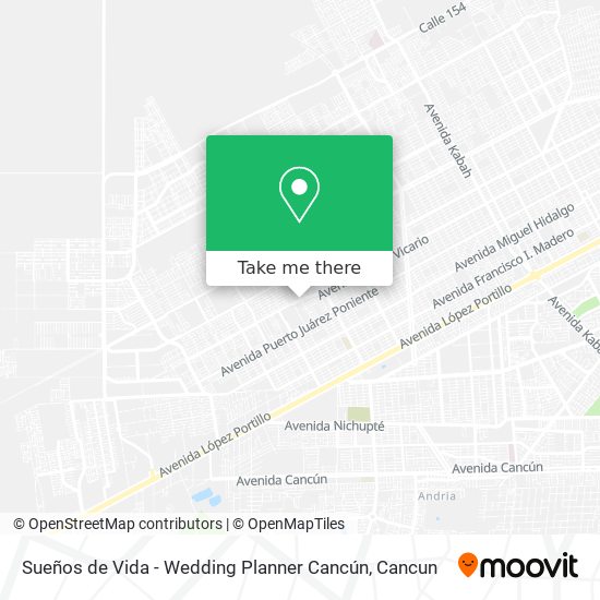 Sueños de Vida - Wedding Planner Cancún map