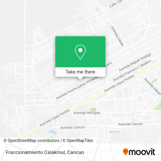 Fraccionamiento Calakmul map