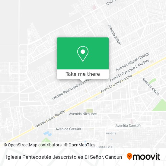 Mapa de Iglesia Pentecostés Jesucristo es El Señor