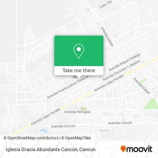 Iglesia Gracia Abundante Cancún map