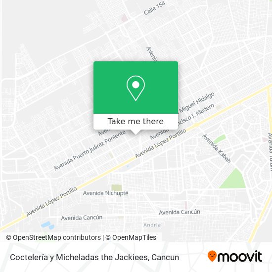 Mapa de Coctelería y Micheladas the Jackiees