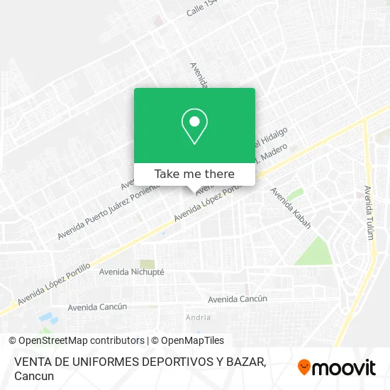 VENTA DE UNIFORMES DEPORTIVOS Y BAZAR map