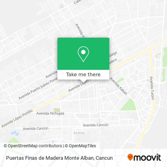 Puertas Finas de Madera Monte Alban map