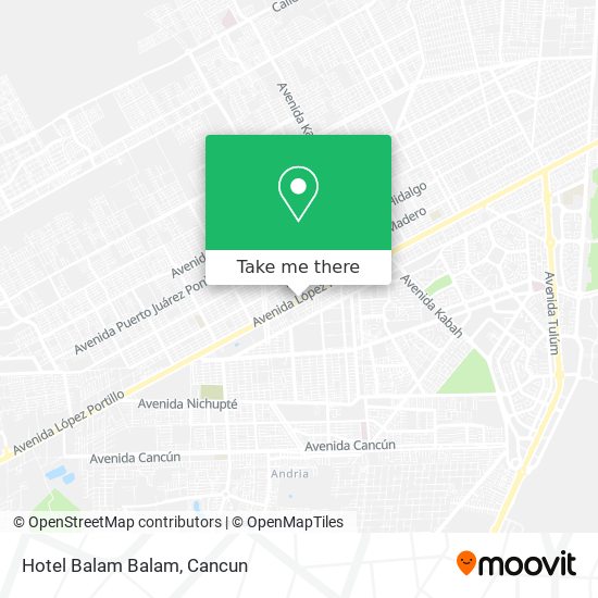 Mapa de Hotel Balam Balam