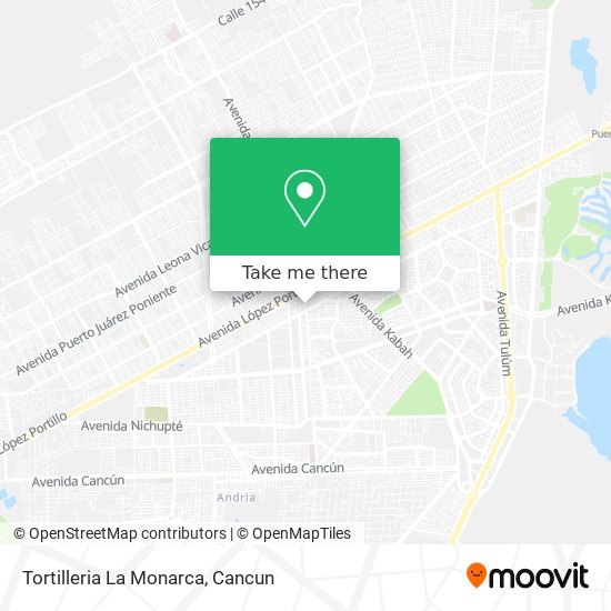 Mapa de Tortilleria La Monarca