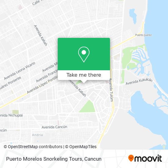 Puerto Morelos Snorkeling Tours map