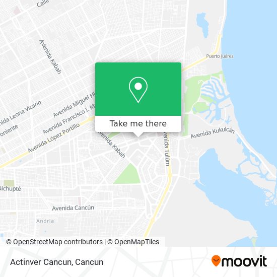 Actinver Cancun map