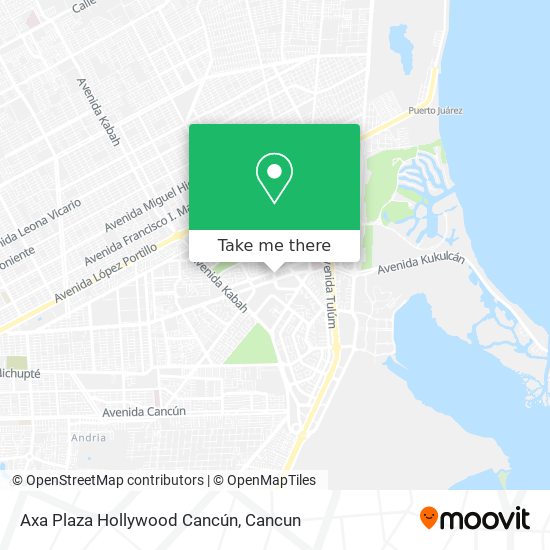 Mapa de Axa Plaza Hollywood Cancún