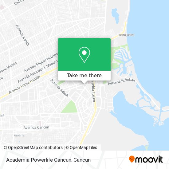 Mapa de Academia Powerlife Cancun