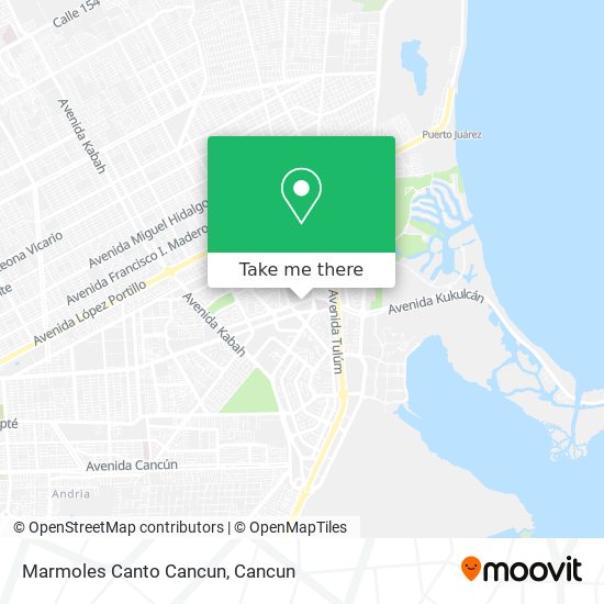 Marmoles Canto Cancun map