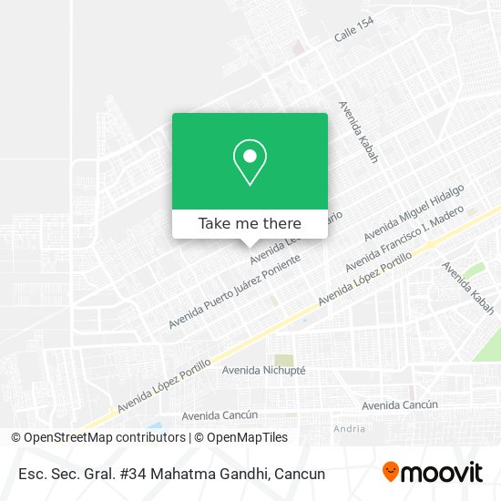 Esc. Sec. Gral. #34 Mahatma Gandhi map