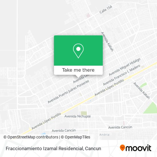 Fraccionamiento Izamal Residencial map
