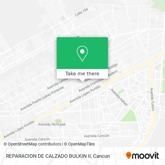 Mapa de REPARACION DE CALZADO BULKIN II
