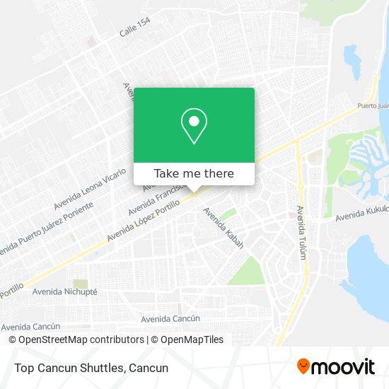 Top Cancun Shuttles map