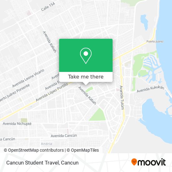 Mapa de Cancun Student Travel