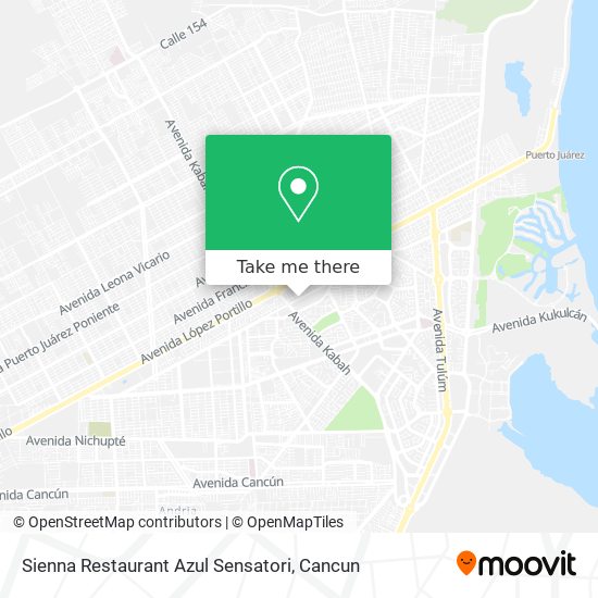 Sienna Restaurant Azul Sensatori map